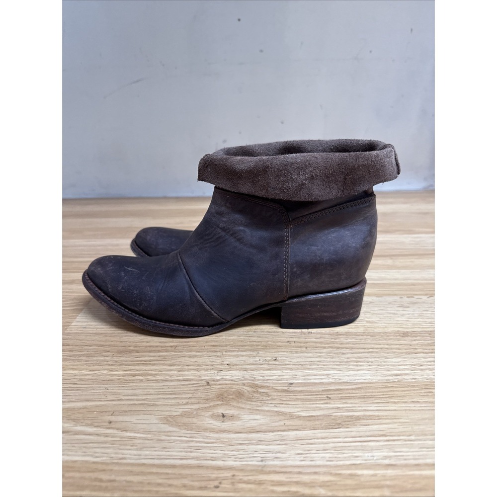 Freebird by Steven Yerba Brown Distressed Leather Fold-Over‎ Western Boot Size 9
